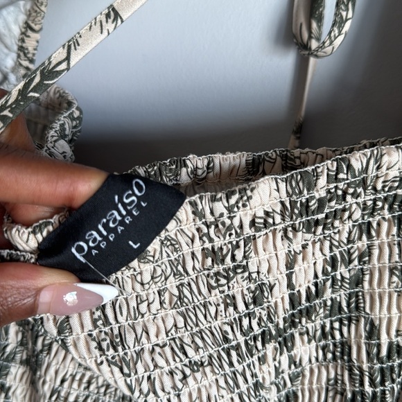 PARAISO BY STACY OLIVE GREEN PSALMS 92 DRESS LARGE - Picture 5 of 13